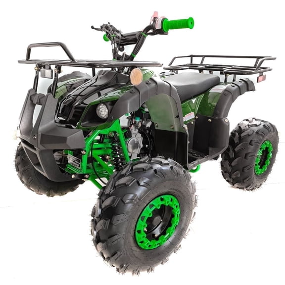 HHH 125cc ATV with Reverse 4 Wheels Youth Quad with Big Tires 16 x 8" wheels ( Green color )