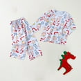 thumbnail image 5 of Fesfesfes Summer Long Sleeve Pajamas Set Cool Homewear PJS Big Boys Outfit Home Clothes, 5 of 6