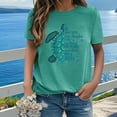 thumbnail image 6 of Ankishi Sea Turtle Shirts for Women Crew Neck Loose Fit Summer T Shirts Fashion Basic Tops for Travel Vacation Beach, 6 of 7