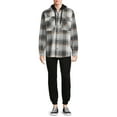 thumbnail image 2 of No Boundaries Men's and Big Men's Long Sleeve Hooded Flannel Shirt, Sizes up to 5X, 2 of 5
