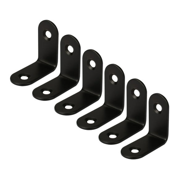 Unique Bargains Angle Bracket Corner Brace Fastener Protector Fastener Support 30 x 30mm, 6pcs