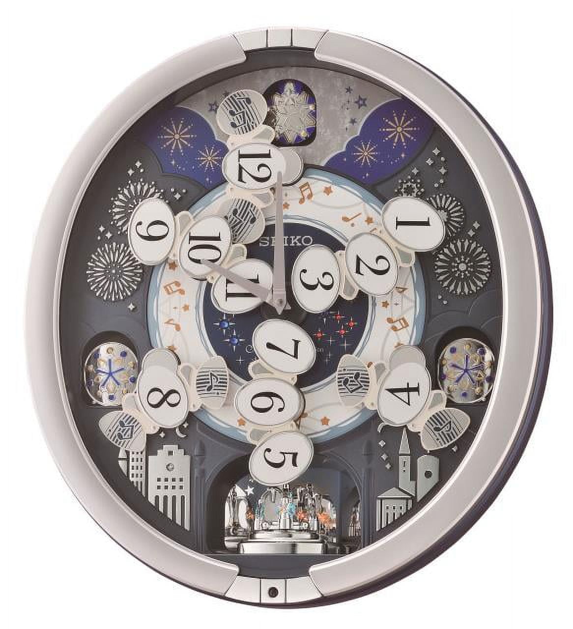 Free Shipping Seiko Glittering Starry Night Melodies in Motion Musical Clock Quartz Analog QXM379SRH Walmart