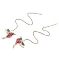 thumbnail image 1 of Pendientes largos con borlas Yashi Diseño de colibrí con diamantes de imitación, 1 of 4