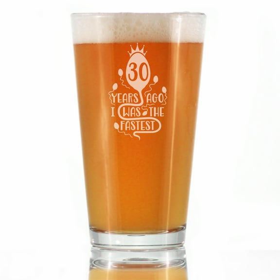 Bevvee Pint Glass 16 oz Sperm Bday 30 30th Birthday Beer Gifts Beer Glasses