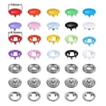 thumbnail image 3 of Alicates + 100 juegos de botones metálicos de costura de 10 colores, broches de presión huecos y sólidos para ropa y bolsos., 3 of 4