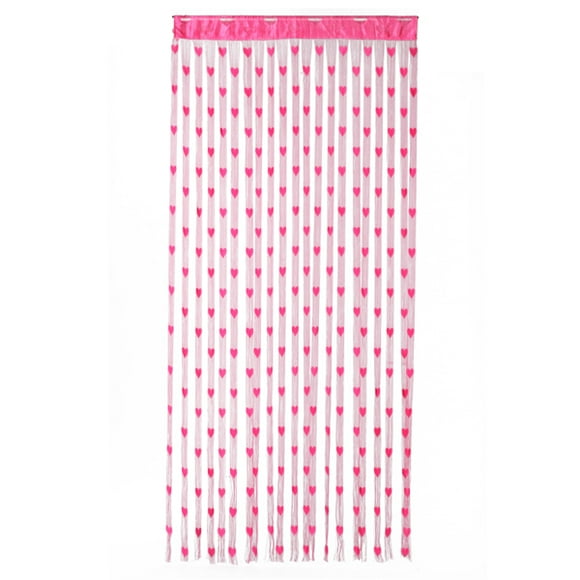 Corazón bor cadena puerta ventana cortina habitación divisor cortinas decoración Macarena Puerta cortina colgando fucsia cadena borla del corazón
