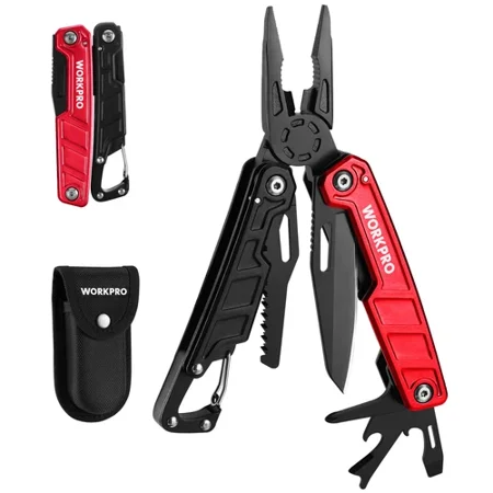 Amar Tool WORKPRO Multitool-11 in 1 Multitool Pliers w/Pocket Clip&Sheath w/Safety Lock