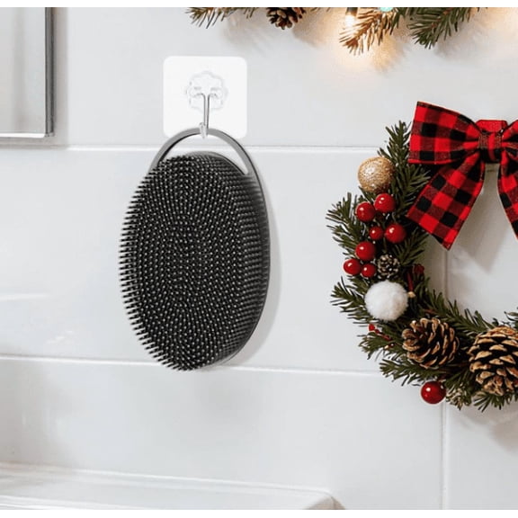 Silicone Exfoliating Body Scrubber - Gentle 2-in-1 Bath & Shampoo Brush for Sensitive Skin, Hypoallergenic Back Scrubber with Soft Bristles, Easy Clean Lathering Shower Tool for Men Women