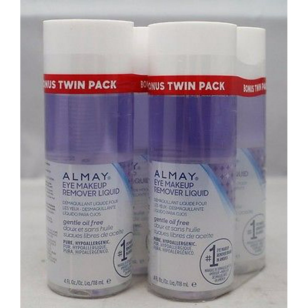 Almay Oil Free Eye Makeup Remover Liquid Twin Pack, 8 Oz