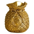 thumbnail image 1 of Florero Jardinera Bolsa de dinero Forma Caja de monedas Alcancía Artesanía Feng Shui para decoración Mobiliario Oro SM SunniMix Florero de maceta, 1 of 8