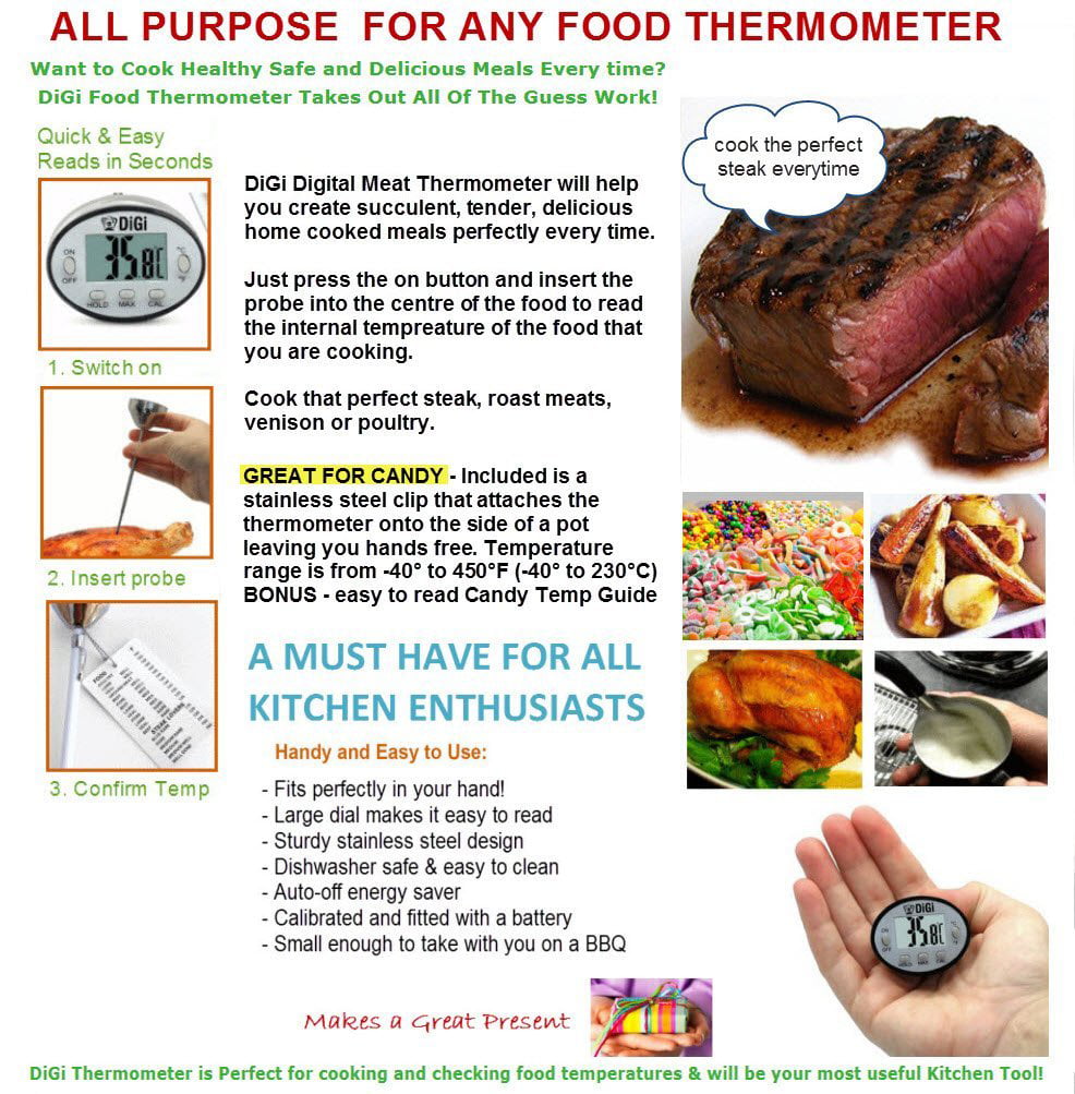 Digital Instant Read Meat Thermometer Kitchen Cooking Food Candy Thermometer  for 726084170407