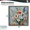 thumbnail image 4 of Stupell Industries French Country Wildflower Mix Spring Bouquet Brown Floating Frame Canvas Art, 18 x 18, by Creative Studio, 4 of 8