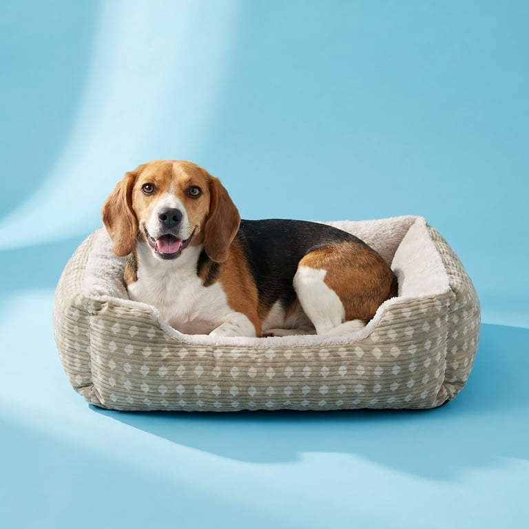 Vibrant Life Small Cuddler Pet Bed, Tan, 19" x 15" photo 2