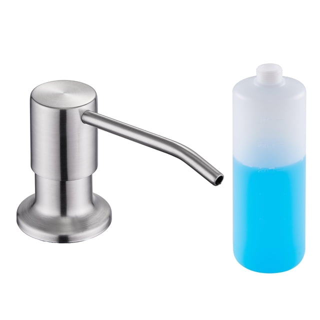 Dispensador de jabón para fregadero Wardock, níquel cepillado, acero inoxidable