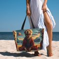 thumbnail image 6 of Kdxio Meditating Golden Retriever for Beach Bag for Women Large Beach Tote Bag Waterproof Sandproof Swim Bag with Zipper Pockets Beach Vacation Travel, 6 of 7
