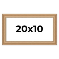 20x10 Frame Charleston Honey Brown Solid Wood Picture Frame Width 1.75 Inches | Interior Depth 0.5
