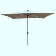thumbnail image 3 of 10 x 6.5t Rectangular Patio Umbrella with Crank and Push Button Tilt Mushroom, 3 of 5