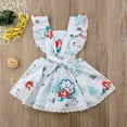 thumbnail image 3 of Inevnen Little Girls Princess Dresses Mermaid Ruffles Sleeve Sundress Summer One-Piece Outfit, 3 of 8