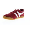 thumbnail image 4 of Gola Harrier Suede Mens Red Suede Lace Up Low Top Sneakers Shoes, 4 of 5