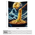 thumbnail image 3 of RKSupls Great Wave Ramen Noodle Soft Flannel Throw Blanket, Lightweight Fuzzy Warm Cozy Blanket for Couch Bed Home Travel Decor, 3 of 7