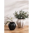 thumbnail image 5 of LE TAUCI 9.3 Inch Donut Vase, Black Ceramic Hollow Flower Vase with Bronze Speckle, Modern Decorative Vase for Living Room, Entry Table, Shelf, Mantel, Nordic Home Decor, 5 of 9