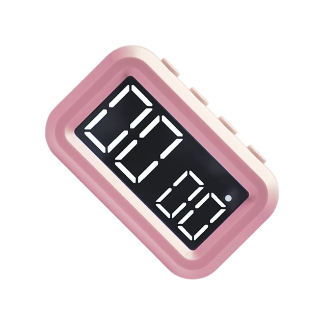 Reloj electrónico Cateissary despertador digital LED rosa para oficina en casa