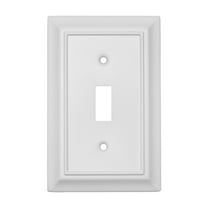 Elumina 150TWNB Sydney White Steel 1 Toggle Standard 5" Tall Wallplate