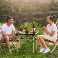 thumbnail image 3 of Heavy Duty Camping Table Picnic BBQ Desk Carbon Steel Camping Hiking BBQ Table,Folding Camping Table for Outdoor Barbecue Grill Beach Patio, 3 of 11