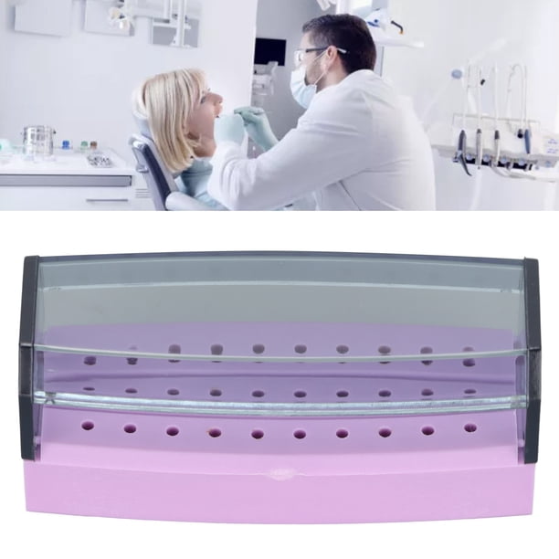 Caja De Soporte Para Fresa Dental, Soportes Para Fresas Estables De Alta Velocidad, 30 Orificios, Portátil, Alta Temperatura Para Hospitales Dentales