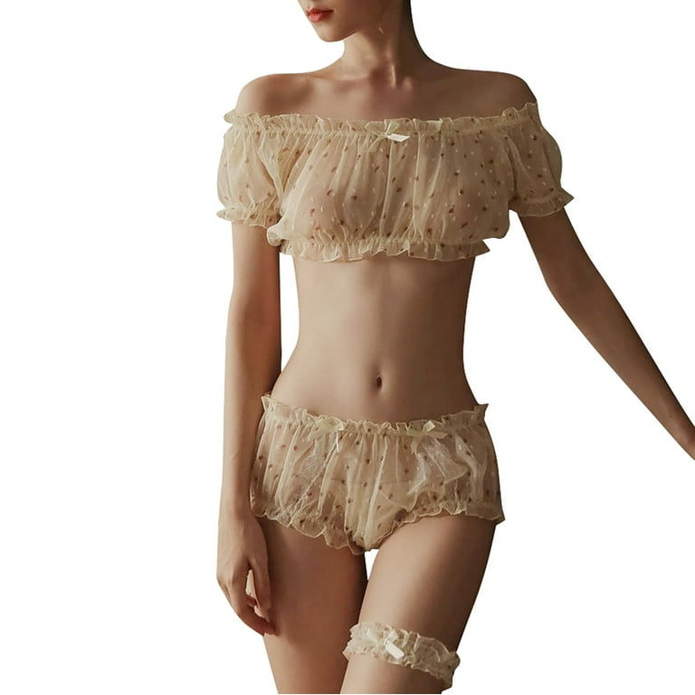 Flash Sale HIMIWAY Tulle Perspective-Lingerie Small Breast Cos