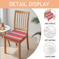 thumbnail image 2 of Red Christmas Striped Seat Covers for Dining Room Chairs Set Of 6,Stretch Printed Washable Chair Seat Cover with Elastic Ties and Button,Removable Waterproof Couch Cushion Covers, 2 of 6