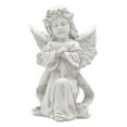 thumbnail image 2 of Resin White Angel Statue Desktop Decor Collection Window White Cherub Statue Props Christmas prayer hold hands, 2 of 9