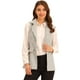 thumbnail image 1 of Chaqueta sin mangas con solapa de tweed a cuadros para mujer con bolsillos Blanco L, 1 of 6
