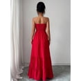 thumbnail image 2 of Off Shoulder Pleated Maxi Dress for Women – Strapless Tube Top Summer Dress with Tiered Skirt, 2 of 10