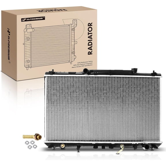 A-Premium Engine Coolant Radiator with Transmission Oil Cooler - Compatible with Toyota Camry 1997 1998 1999 2000 2001, Solara 1999 2000 2001 - L4 2.2L - Automatic Transmission