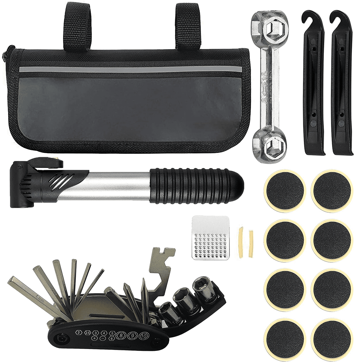 Details about   All In One Bike Multi-Tool Aluminum Bike Bicycle Invisible Repair Tool Set,~ 