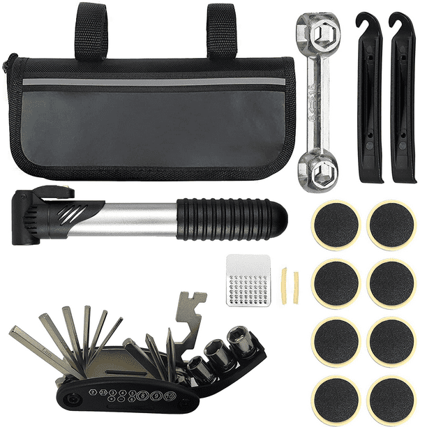 Yapicoco Bike Bicycle Tire Repair Kit, 17 Pieces AllinOne Bike Tire