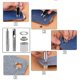 thumbnail image 3 of 100 juegos Kit de herramientas con ojales de 10 mm Kit de ojales y kit de reparación de lona para herramientas de instalación Compatible con zapato C, 3 of 5