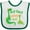 White and Green, variant on Inktastic My Oma Loves Me Dinosaur Boys Baby Bib