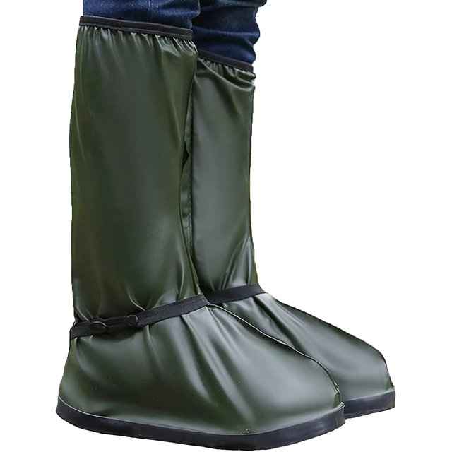 Fundas impermeables para zapatos, reutilizables y plegables para botas de lluvia, capa impermeable integrada con cremallera, antideslizante, equipo de lluvia para hombres y mujeres
