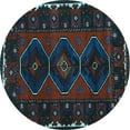 thumbnail image 1 of Ahgly Company Indoor Round Persian Light Blue Traditional Area Rugs, 7' Round, 1 of 4