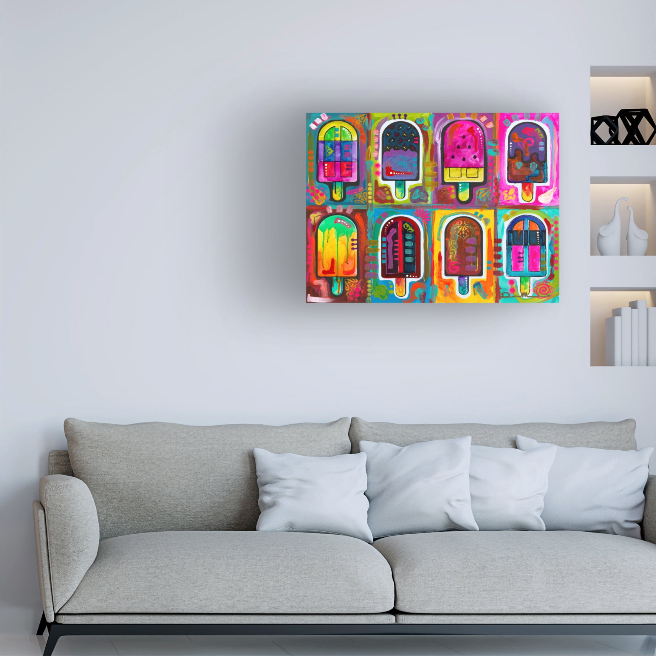 Canvas Wall Art - Dean Russo 'Ice Pops 2' Wall Art for Living Room, Bedroom, or Office Décor by Trademark Fine Art - 24 x 18 Inches