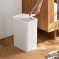 thumbnail image 5 of MOPOOR Bathroom Trash Can with Lid, small Garbage Can,Dogproof Slim Plastic Narrow Trash Bin with Pop-up Lid for Toilet, Office, Bedroom, Living Room, 5 of 9