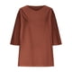 thumbnail image 4 of Vestidos Casuales Para Mujer, Blusas De Mujer De Moda Moda de verano para mujer, cuello en V, ocio, manga tres cuartos, color liso, 4 of 6