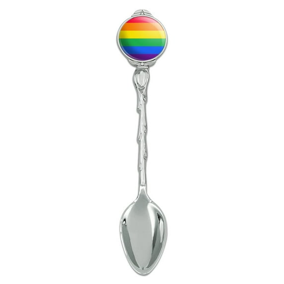 Rainbow Pride Gay Lesbian Contemporary Novelty Collectible Demitasse Tea Coffee Spoon