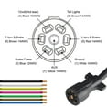 thumbnail image 3 of XUKEY 4 FT 7 Way Plug Trailer Cord 7-Pole Inline Junction Box 7 Pin Wiring Harness Kit, 3 of 6