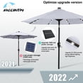 thumbnail image 4 of Sombrilla de patio ABCCANOPY, duradera, solar LED con luz de 32 LED, 4 of 7