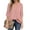 Pink, variant on Fantaslook Womens Blouses 3/4 Sleeve V Neck Work Shirts Dressy Tops Chiffon Office Wear