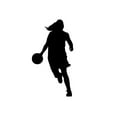 thumbnail image 1 of ND095 Basketball Player Dribbling With Right Hand Decal Sticker | 5.5-Inches By 2.9-Inches | Car, Truck Van SUV Laptop Macbook Decal | Black Vinyl, 1 of 1