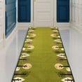 Runner Rug for Hallway Tree Bordered Design Green Color 26 Inch or 31